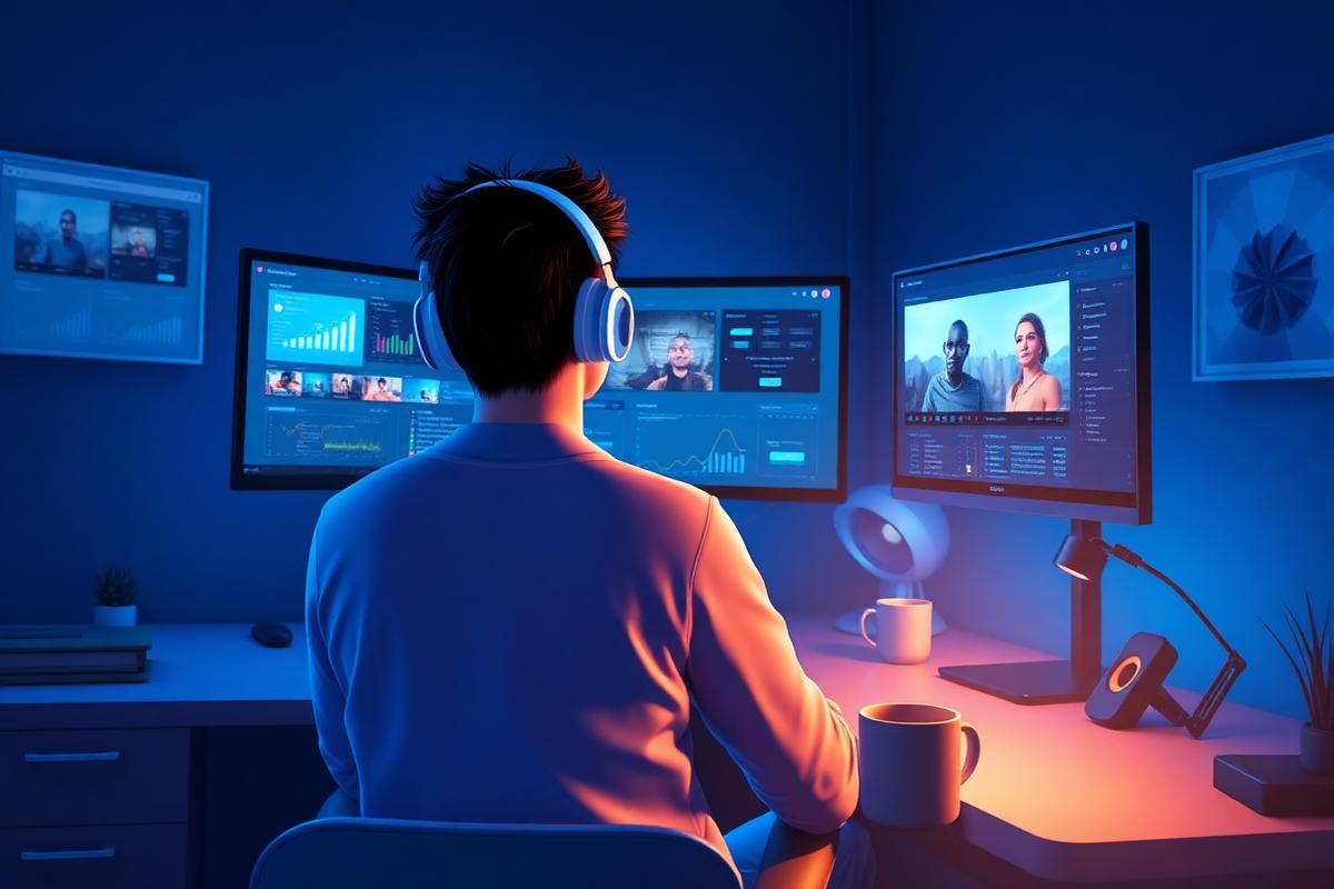 Criador de conteúdo usando LiteVideo