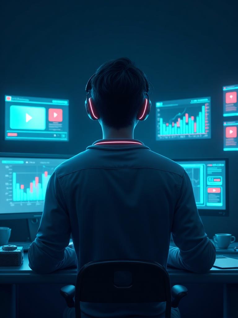 Creator editando vídeos